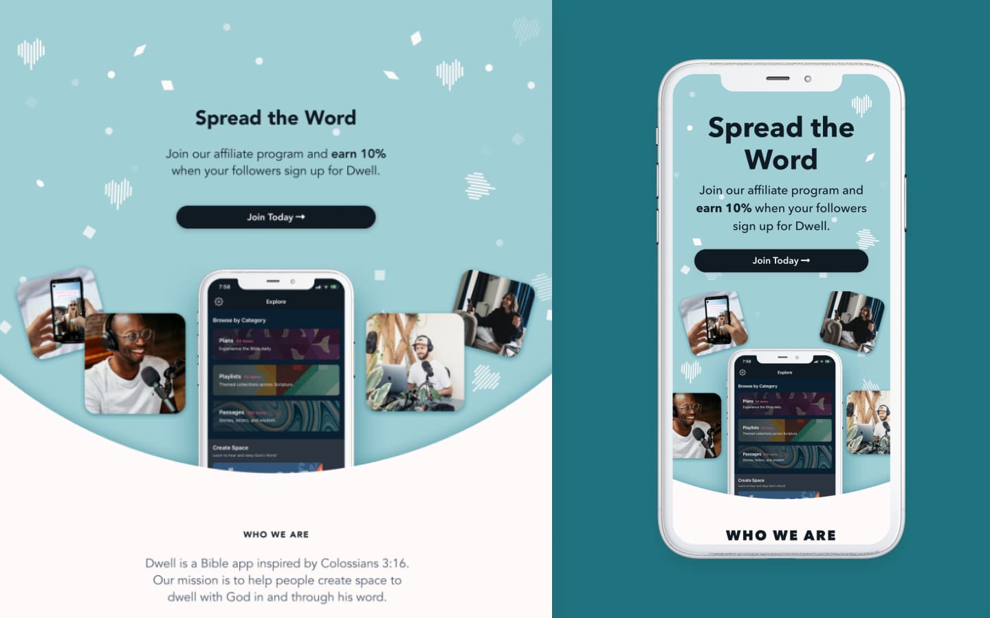 Dwell Affiliates Landing Page